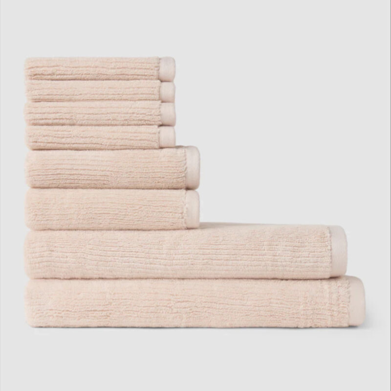 Ribbed Terry Bath Towel Set