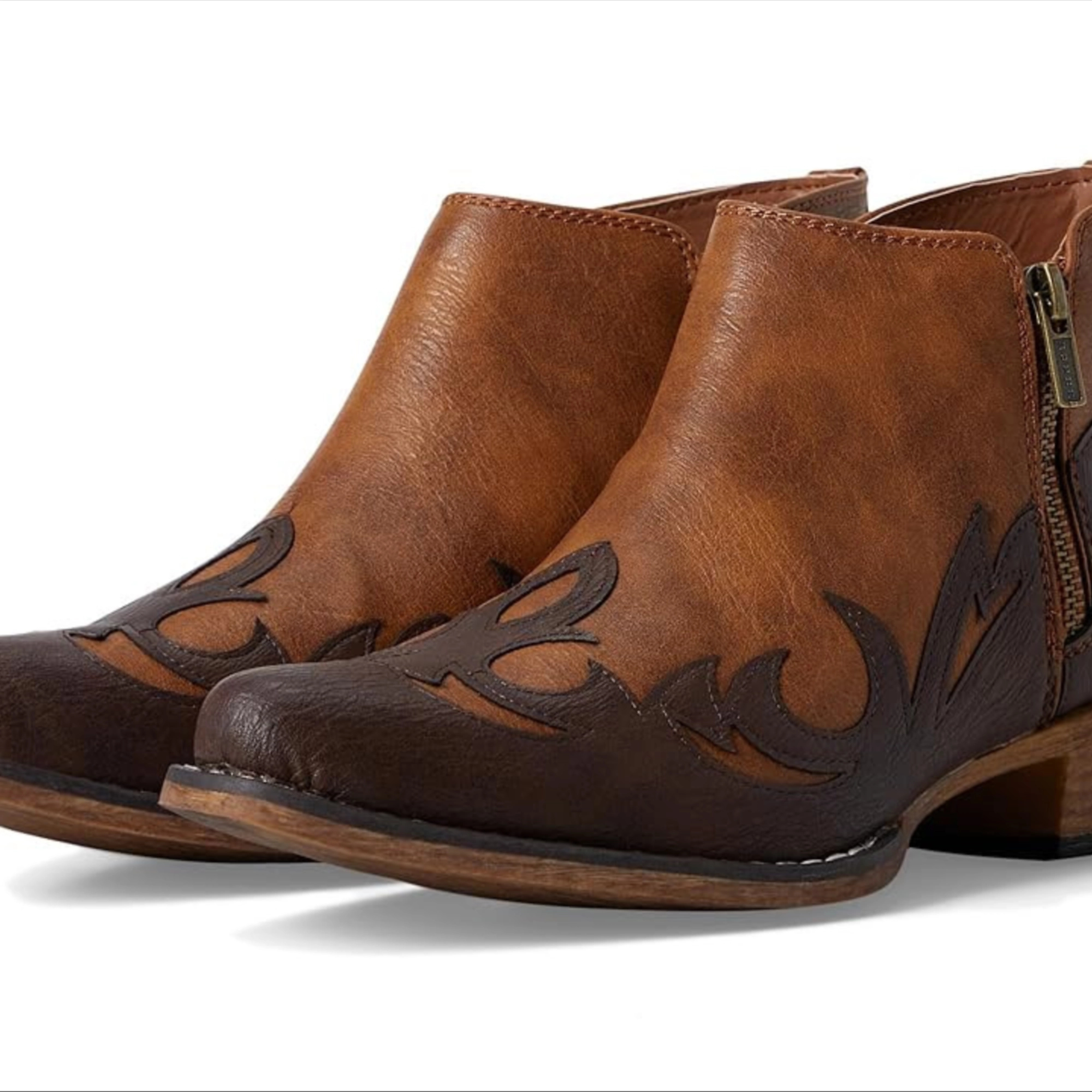 Roper Lorene Cowboy Women's Boots Tan : 5.5 B - Medium, Leather