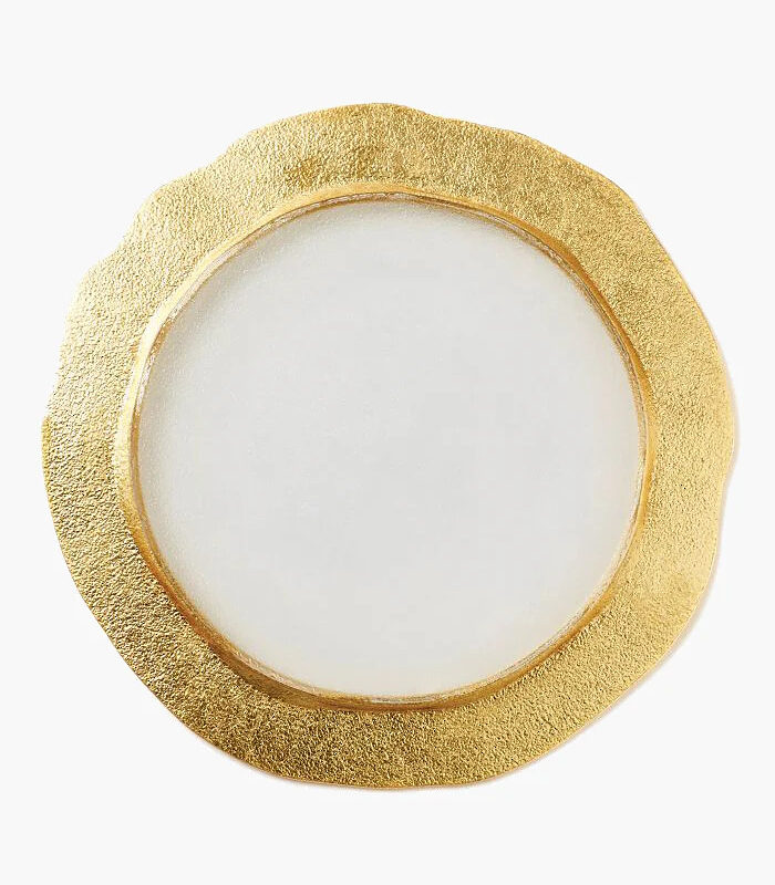 Rufolo Glass Gold Organic Service Plate/Charger