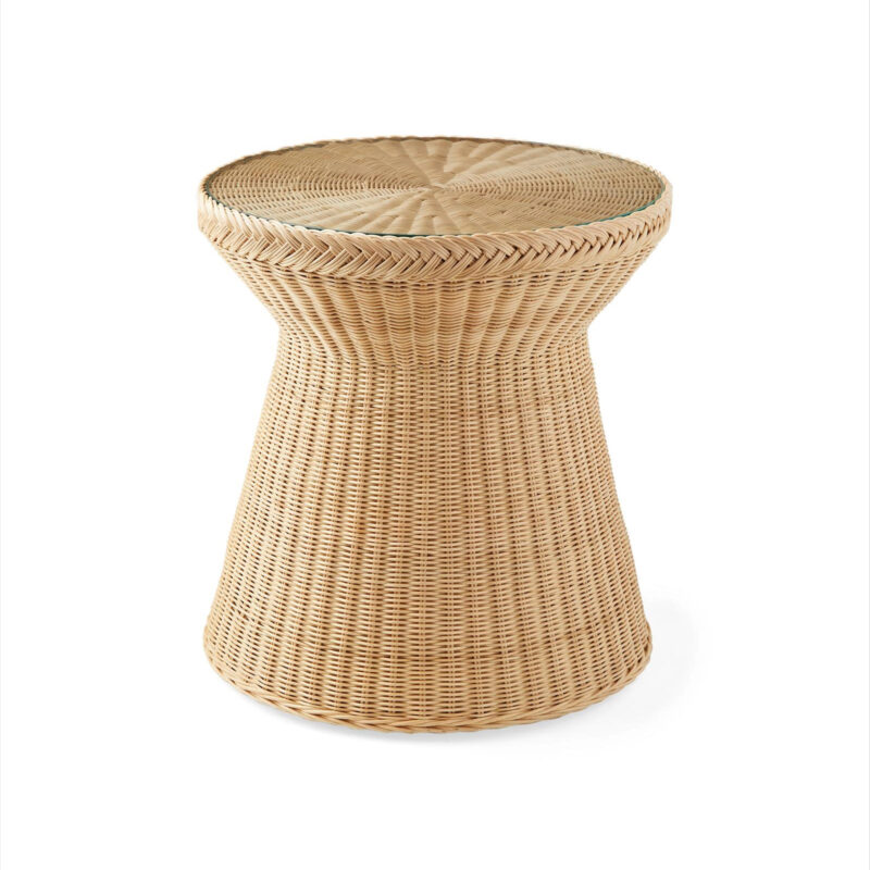 Serena & Lily Salinas Rattan Side Table