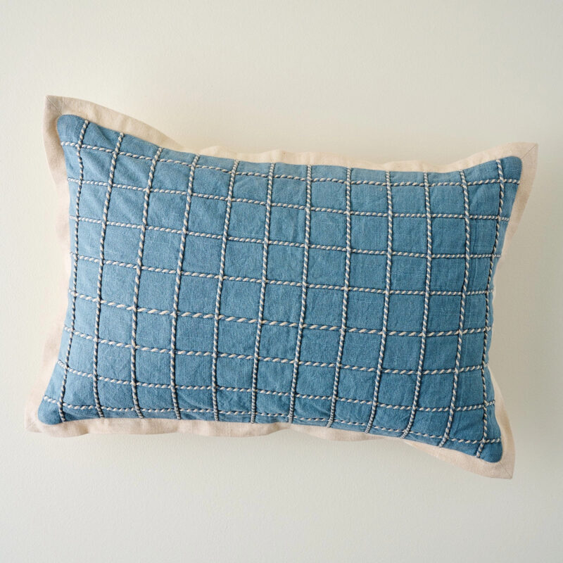 Saylor Grid Printed Lumbar Pillow