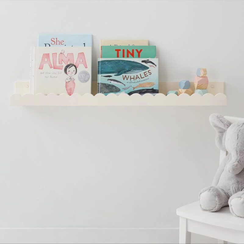 Scalloped Book Ledge Simply White