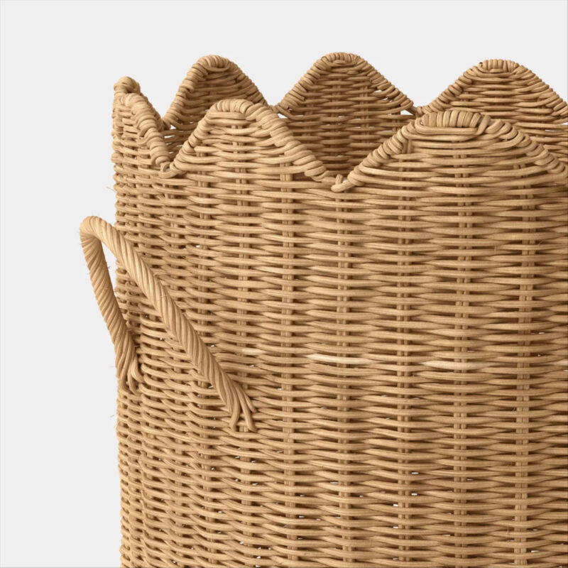 Scalloped Edge Woven Natural Basket - Threshold™