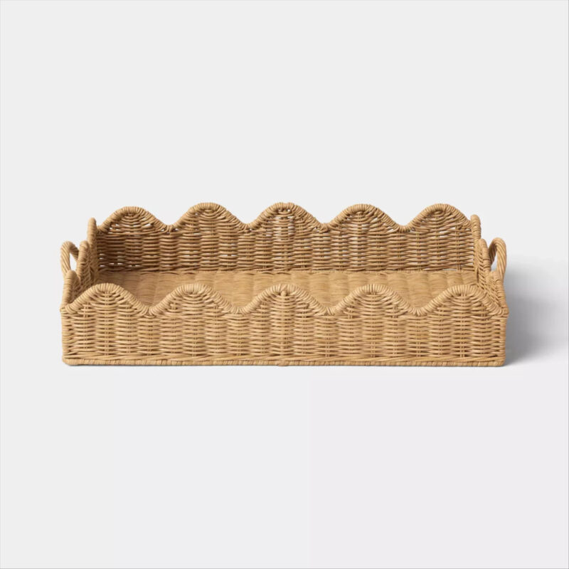 Scalloped Edge Woven Tray - Threshold™