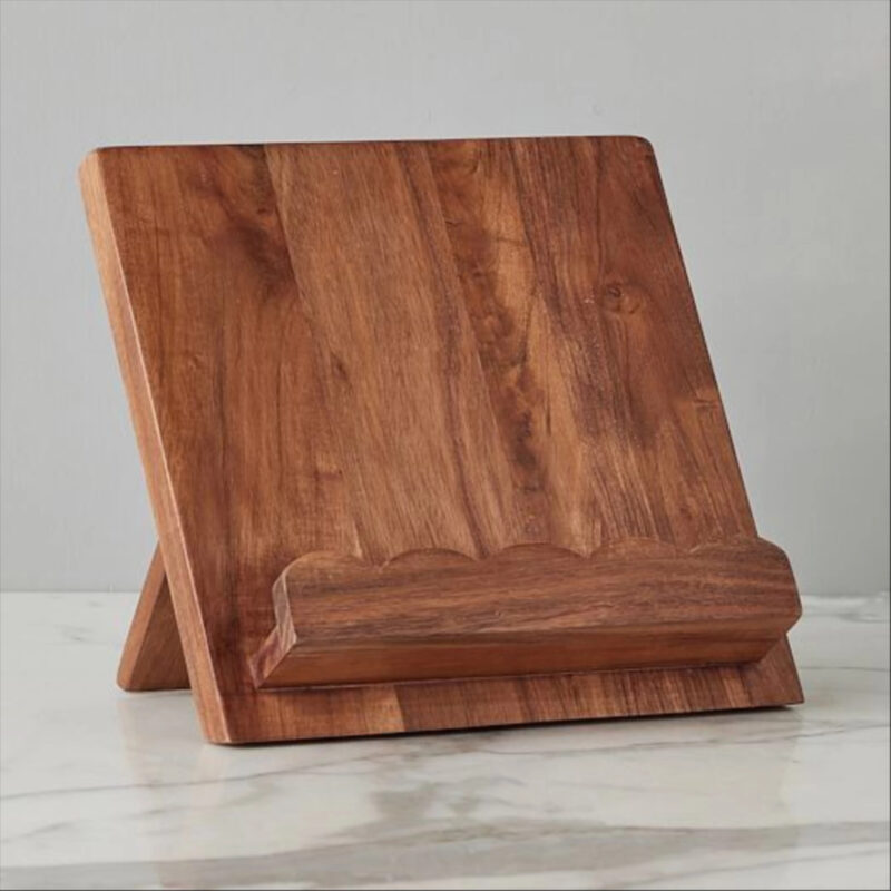 Scalloped Wood Cookbook Stand