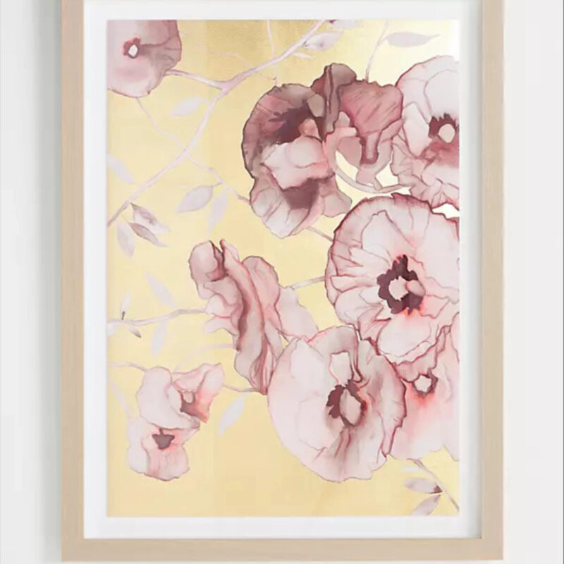 Anthropologie Scarlet Gold Wall Art
