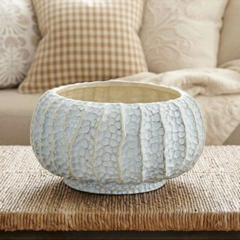 Sculpted Coastal Decorative Bowl
