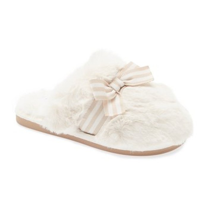 Nordstrom Melodie Faux Fur Bow Slippers (Exclusive)
