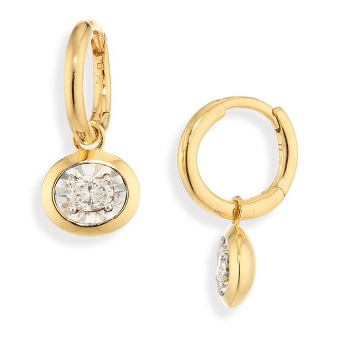 Monica Vinander Diamond Huggie Earrings