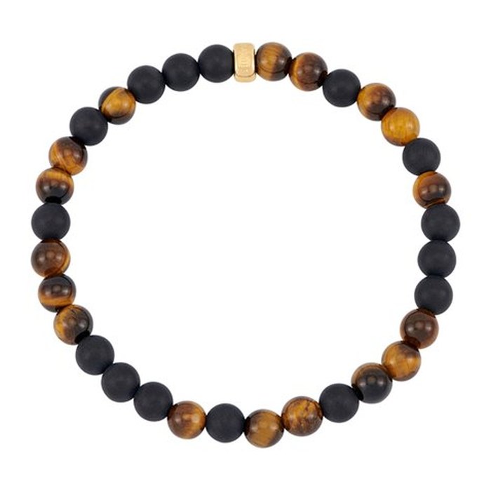 Bartlett London Onyx & Tiger's Eye Beaded Bracelet
