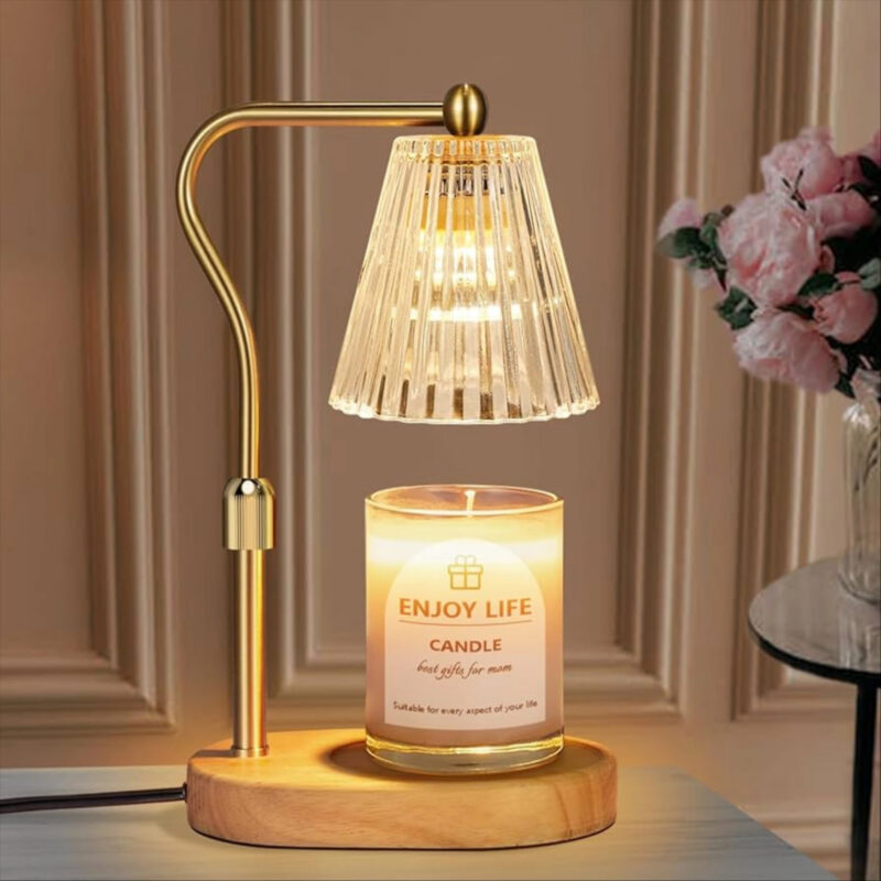 seenlast Candle Warmer Lamp with Timer Dimmer Adjustable Height for New Home Bedroom, Vintage Hom...