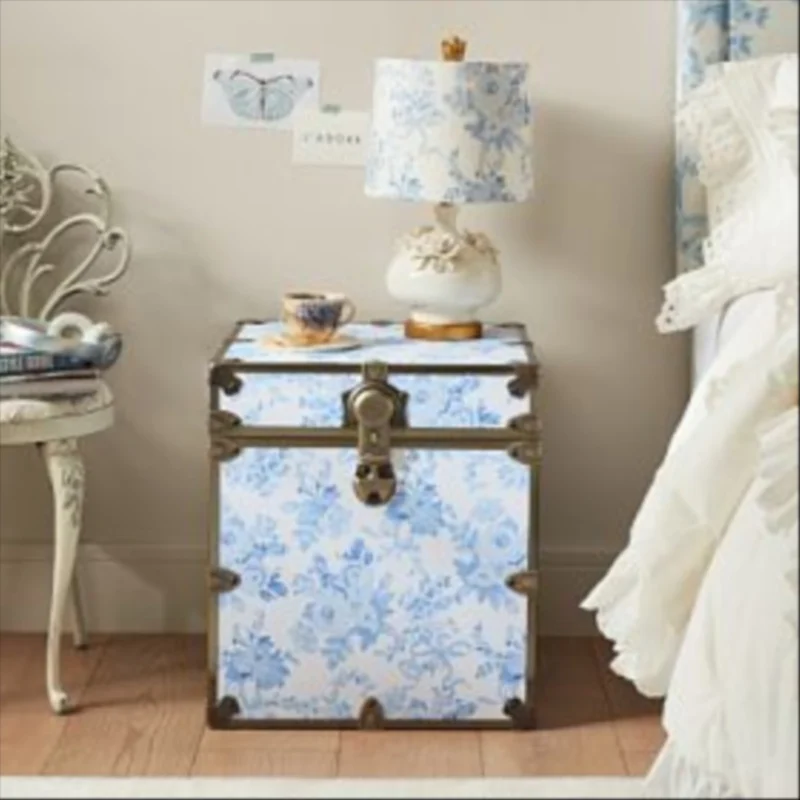 LoveShackFancy Garden Damask Cube Dorm Trunk