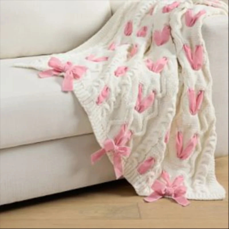 LoveShackFancy Knit Ribbon Throw