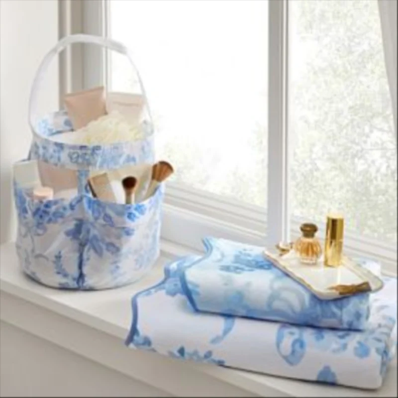LoveShackFancy Shower Caddy & Garden Damask Towels Set