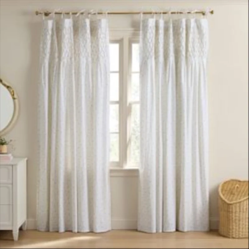 LoveShackFancy Smocked Prairie Floral Curtain