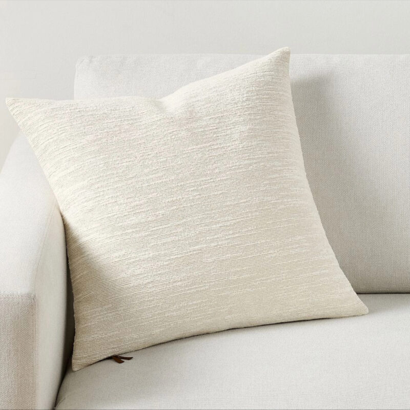 Shimmer Textured Pillow, 20 Inches, Ivory