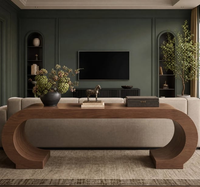 79" Extra Long Arched Sofa Console Table (Not Solid Wood)