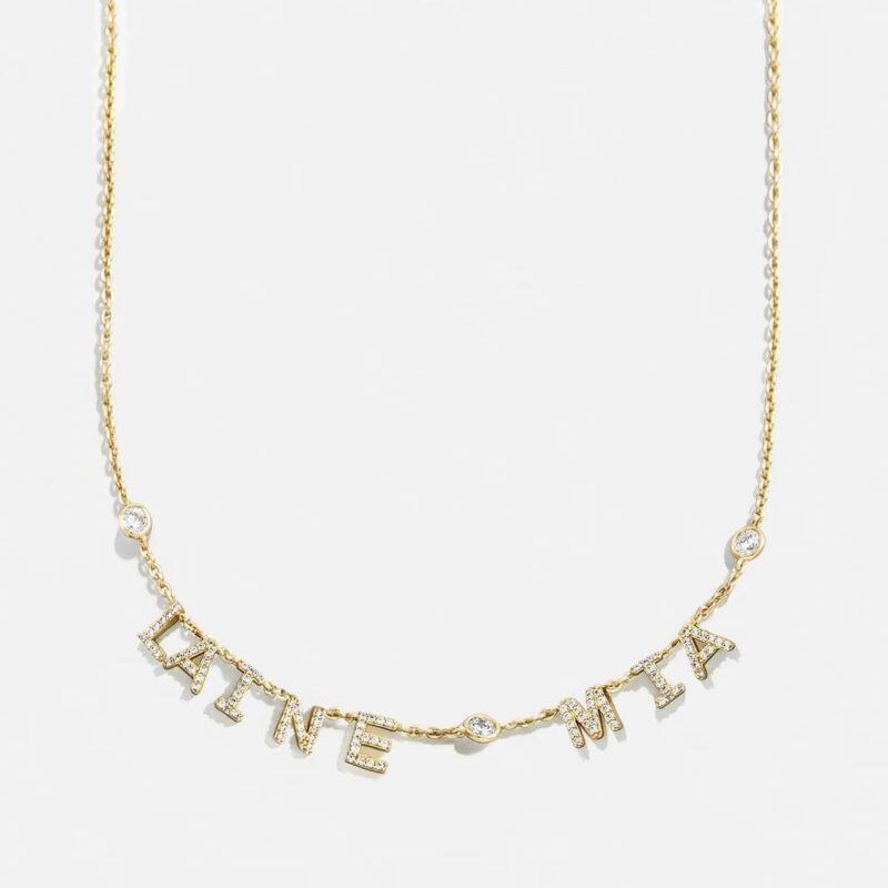 14K Gold Custom Multi Name Necklace - 2 Names BaubleBar