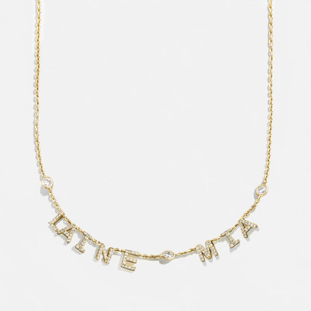 14K Gold Custom Multi Name Necklace - 2 Names BaubleBar