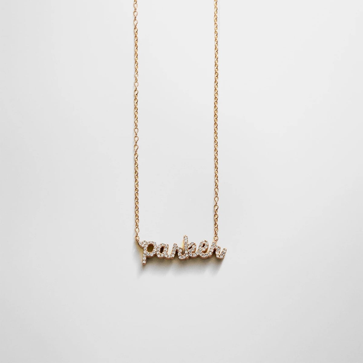 14K Gold Custom Nameplate Necklace - Mini Script BaubleBar