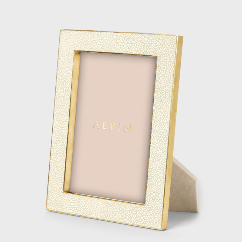 5x7 Cream Classic Shagreen Frame AERIN
