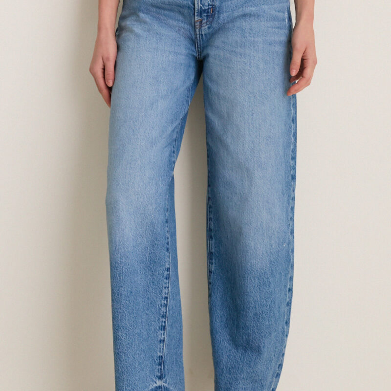 Ablaze High Rise Bowed Wide Leg Tate Crop Pistola Denim