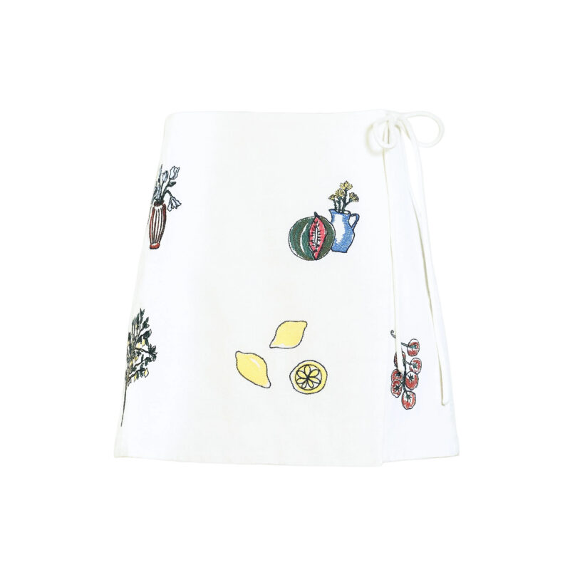 Agnes Skirt in Optic White Tanya Taylor