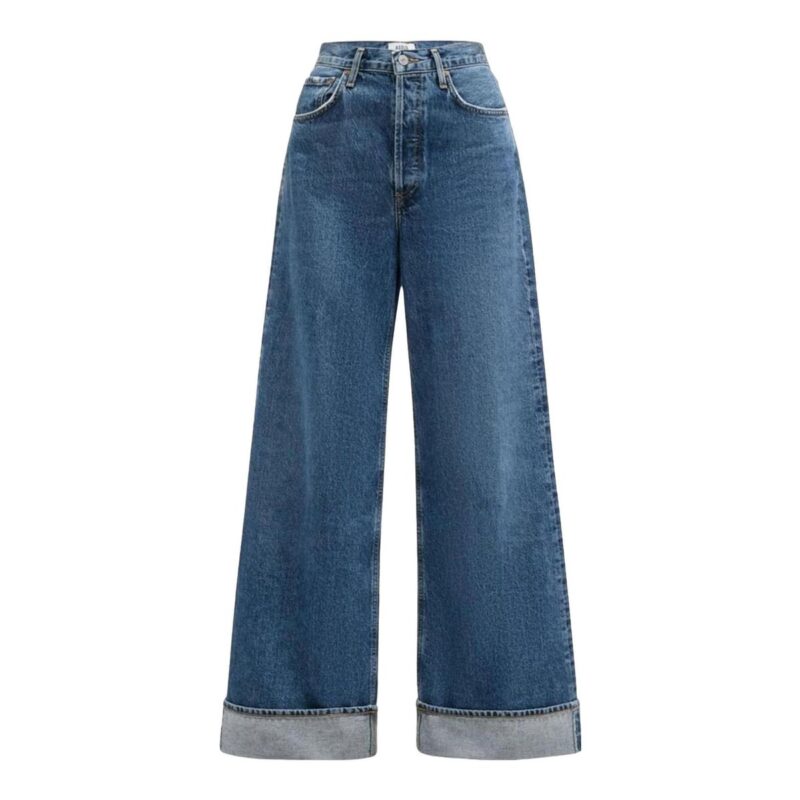 AGOLDE | Dame High-Rise Wide-Leg Cuffed Jeans