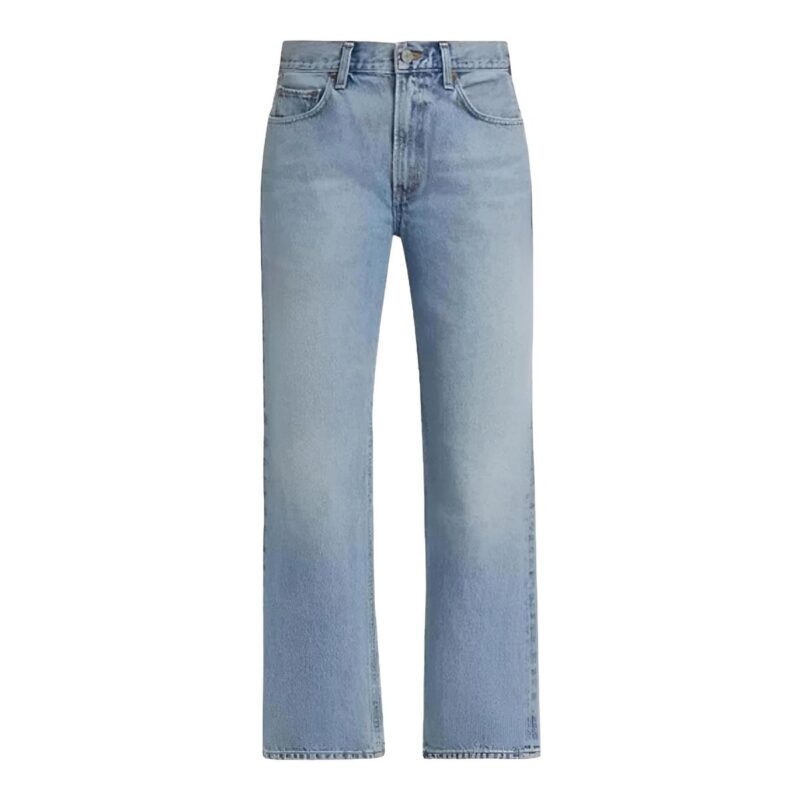 Agolde Valen Mid Rise Straight Jeans Blue Mytheresa