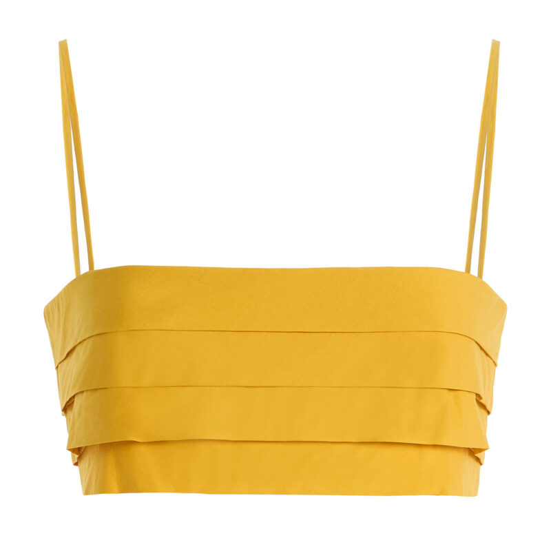 ALÉMAIS - Mokshini Tiered Organic Cotton Crop Top Moda Operandi