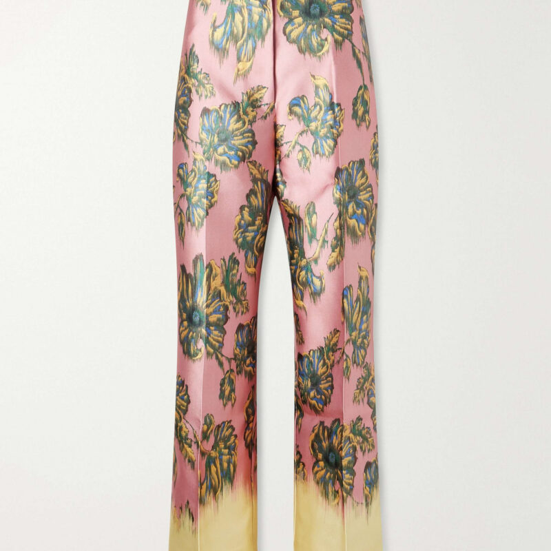 ALÉMAIS Faye floral-print twill wide-leg pants