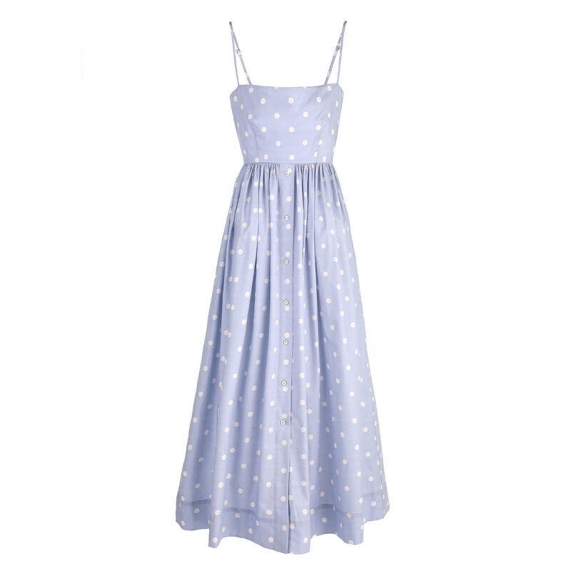Alexandra Dress in Periwinkle Dot Coco Shop
