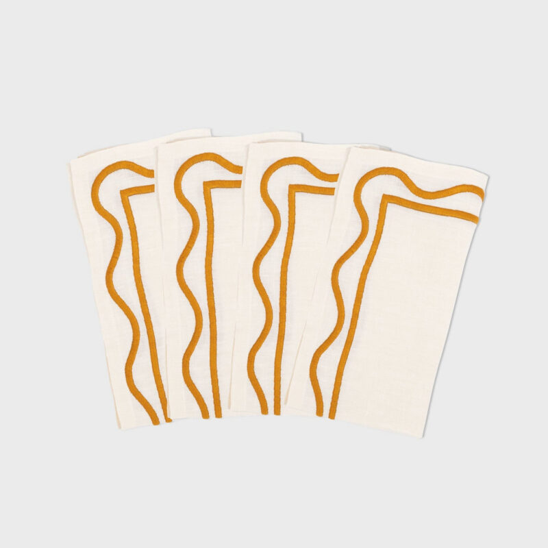 Amber Colorblock Embroidered Napkins Misette