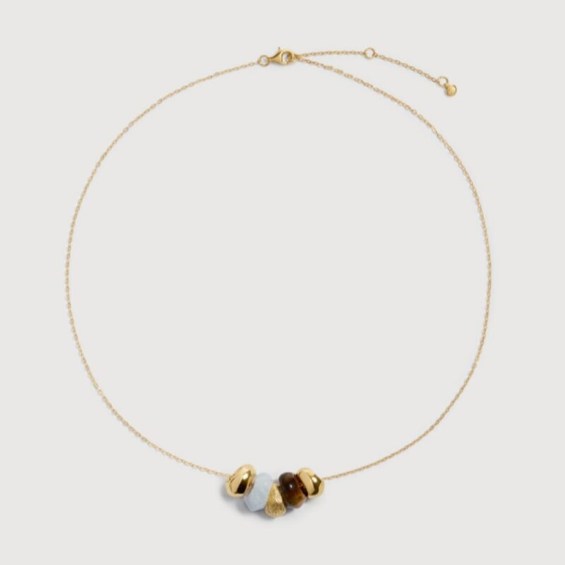 Antica Multi Gemstone Chain Necklace Monica Vinader