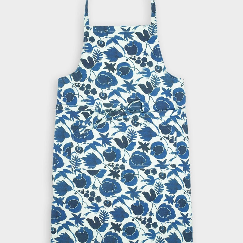 Apron In Wildbird Blu Olivia Boutique