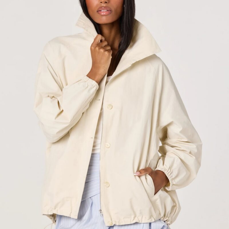 ASTR THE LABEL | Yareli Oversized Funnel Neck Jacket