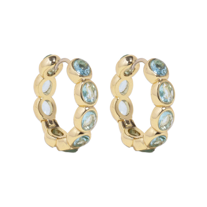 Aurelia Hoop Earrings in Aqua Loren Hope