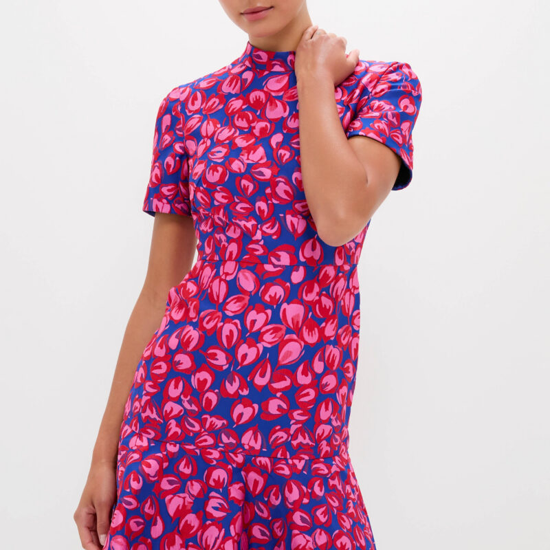 Azure Flamingo Min-C Mini Dress Saloni