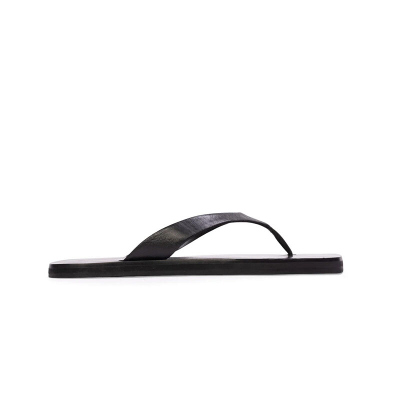 Bae Sandal in Black Leather Black Suede Studio