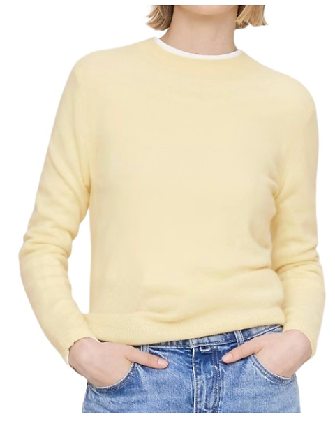 BANANA REPUBLIC | Lightweight Cashmere Crew-Neck Sweater - Sahara Sun Yellow