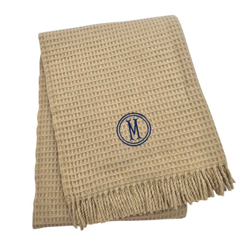Basic Waffle Throw with Fringes A Soft Idea
