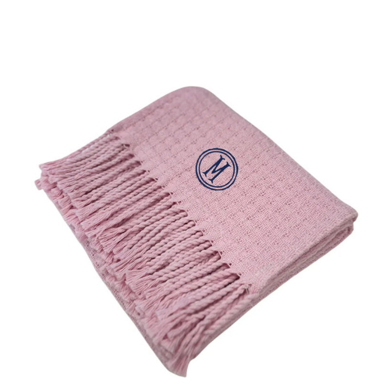 Basket Weave Textured Baby Throw with Fringes A Soft Idea