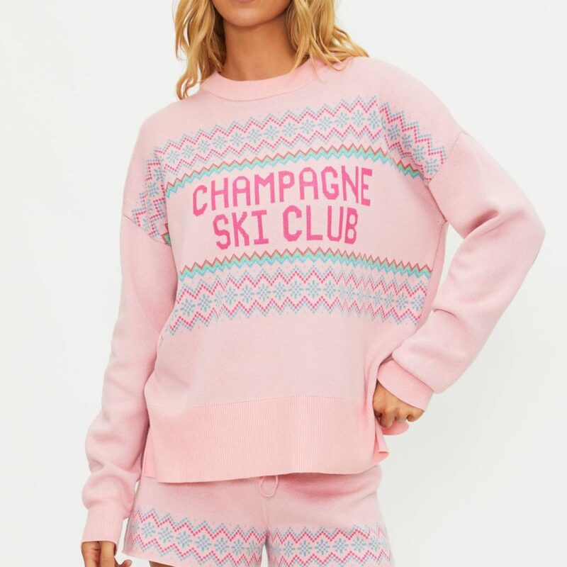BEACH RIOT | Anthropologie X Beach Riot Callie Sweater Sweet Winter Champagne Ski Club