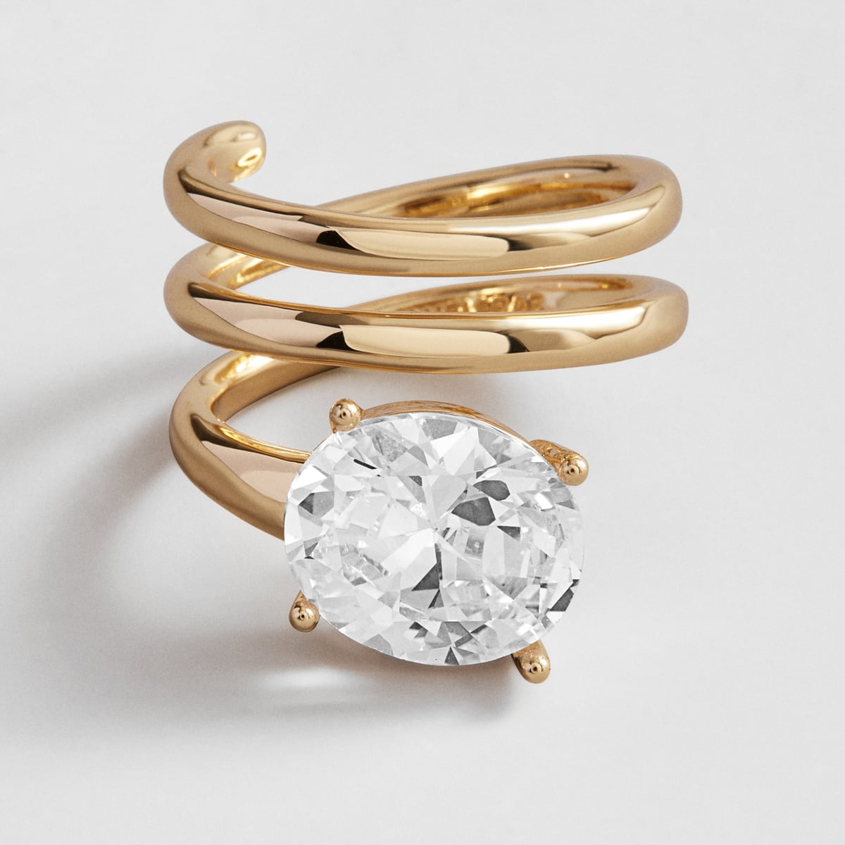 Becca Gold Spiral Ring - Gold/Pavé BaubleBar