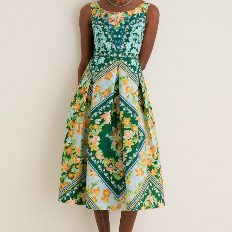 Bellis Wreath Martine-C Midi Dress Saloni