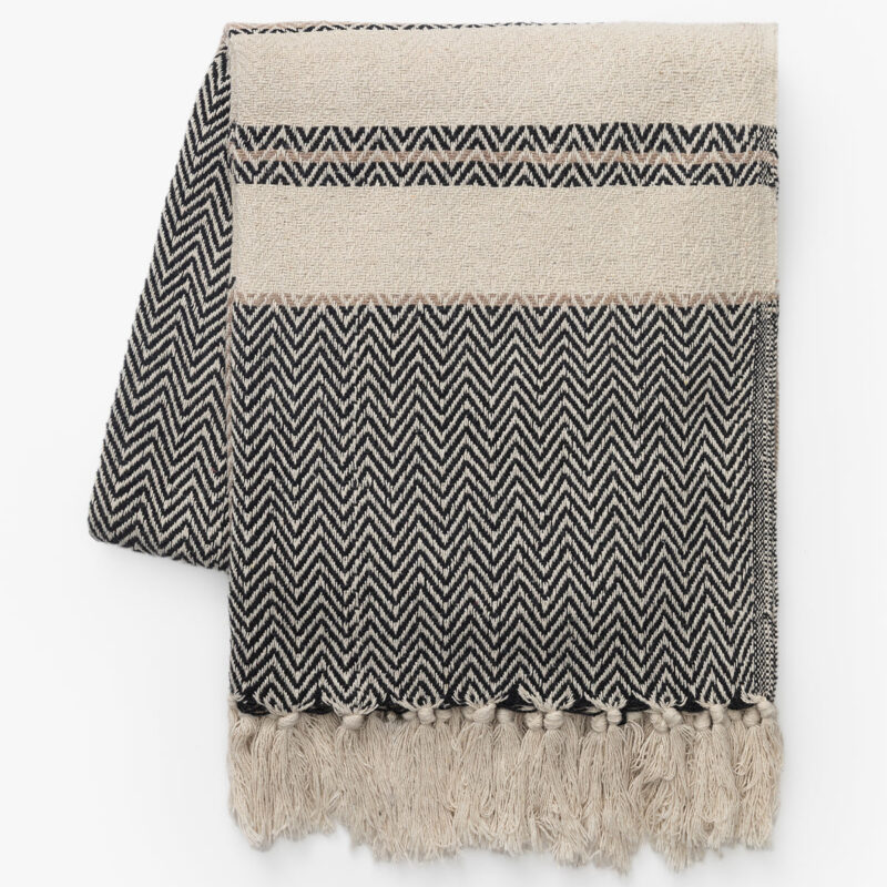 Bennie Striped Cotton Throw McGee & Co