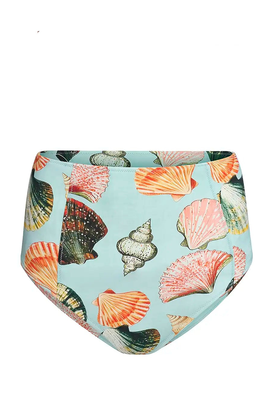 Bermuda Bikini Bottom in Somers Shell Mint Hunter bell