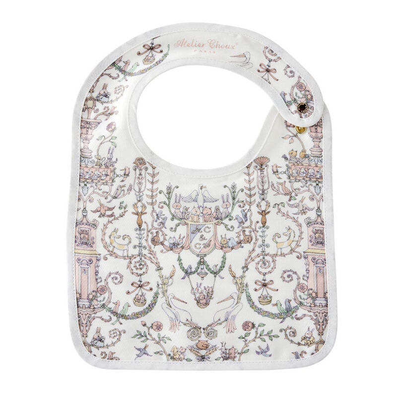 Bib Toile de Jouy Pink- Atelier Choux x Caitlin Wilson