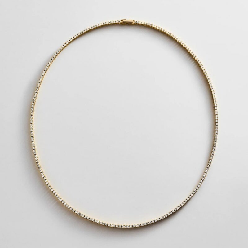 Billie 18K Gold Tennis Necklace - 18K Gold Plated Sterling Silver BaubleBar