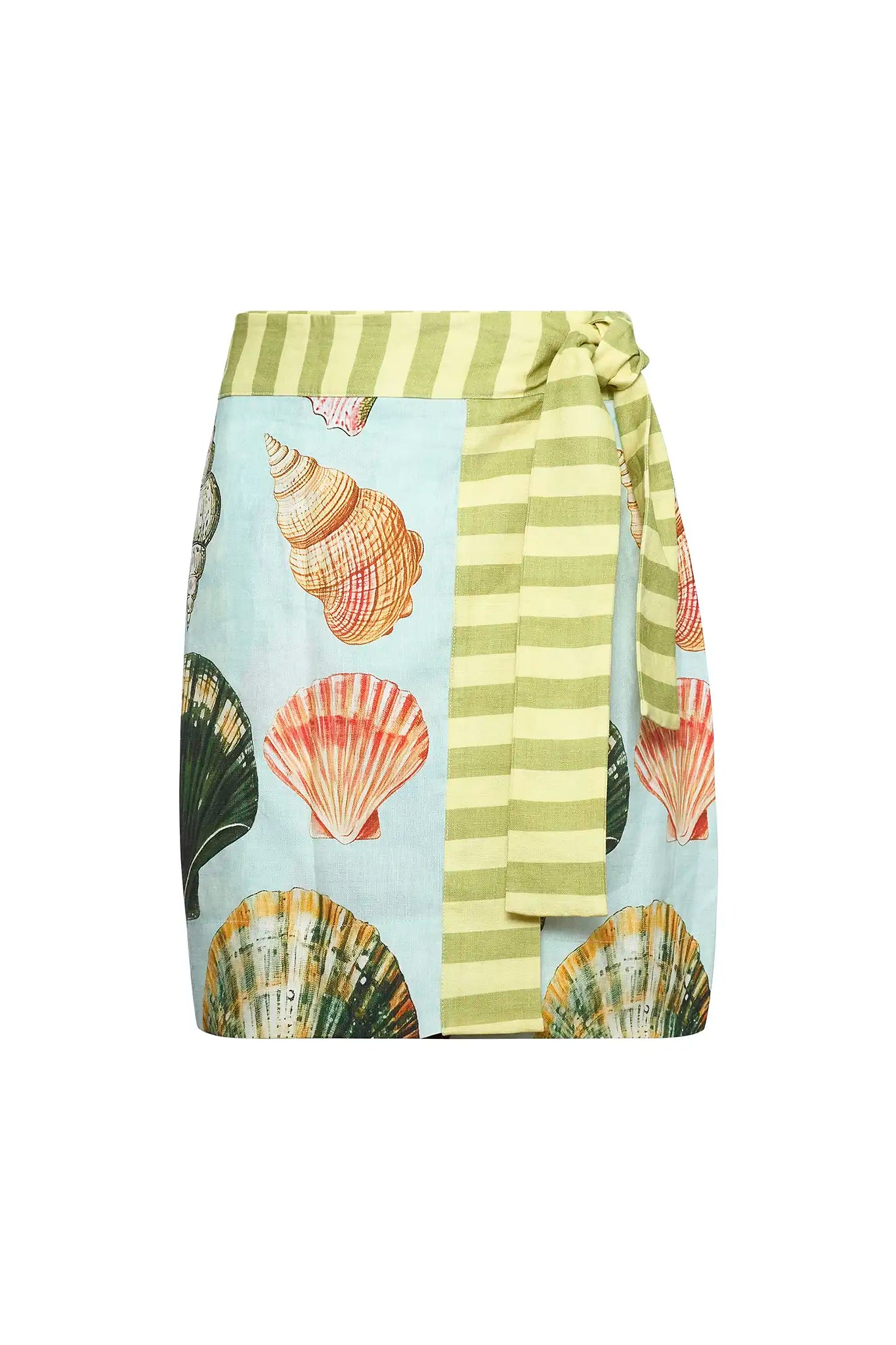 Bistro Skirt in Somers Shell Mint Hunter bell